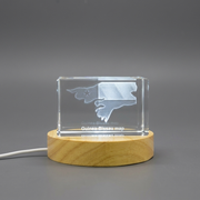 Guinea-Bissau 3D Engraved Crystal