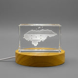 Honduras 3D Gravure Crystal 3D Crystal gravé Crystal / Gift / Decor / Collectible / Souvenir