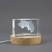 Guinea 3D Engraved Crystal 