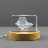 Ethiopia 3D Engraved Crystal Trophy Award — Made in Canada