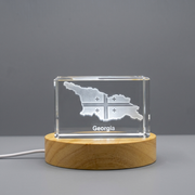 Georgia 3D Engraved Crystal 