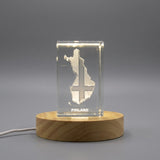 Finland 3D Engraved Crystal Keepsake Recognition Trophy — Made in Canada