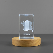 France 3D Engraved Crystal 