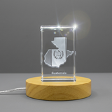 Guatemala 3D Gravure Crystal 3D Crystal Gravé Crystal / Cadeau / Décor / Collectible / Souvenir