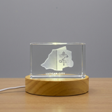 Holy See (Vatican City) 3d Crystal gravé Crystal 3D Crystal Savouinage / Gift / Decor / Collectible / Souvenir