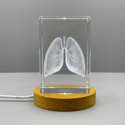 Poumons | KeepSake à cristal gravé 3D | Cadeau de médecin