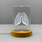 Lungs 3D Engraved Crystal Trophy Award — Made in Canada