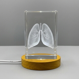 Poumons | KeepSake à cristal gravé 3D | Cadeau de médecin