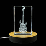 Soloist guitar — 3D laser-engraved crystal keepsake, Made in Canada