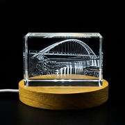 3D Engraved Crystal Humber Bay Arch Bridge - A Stunning Canadian Architecture