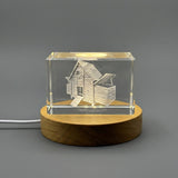Hen Coop Thoughtful Decor Gift 3D Engraved Crystal — Made in Canada