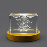 Bee Hive 3D Engraved Crystal Gift - Captivating Nature's Hardworking Pollinators