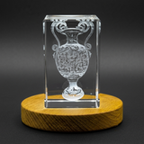 Vintage-Inspired 3D Engraved Crystal Vase