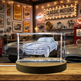 Triumph Spitfire 3D Engraved Crystal Trophy — Made in Canada