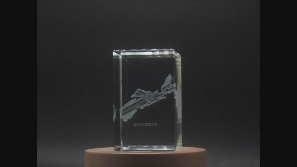 Nova Scotia 3D Engraved Crystal 