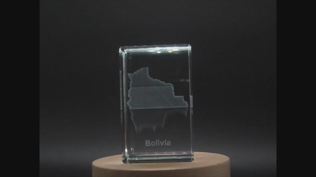 Bolivia 3D Engraved Crystal 