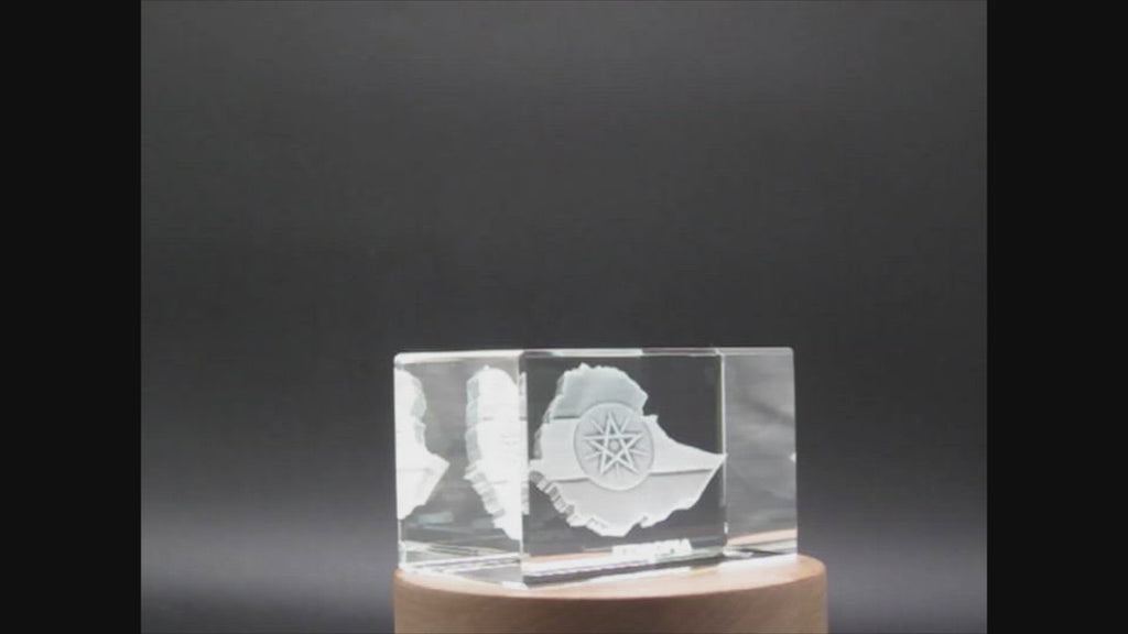 Ethiopia 3D Engraved Crystal