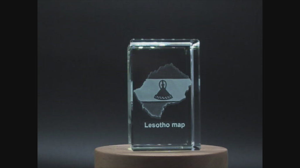 Lesotho 3D Engraved Crystal 