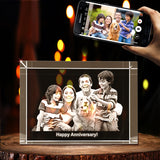 Personalized 3D Crystal Photo Gifts - Made in Canada Rectangle XXL Without LED Base A&B Crystal Collection