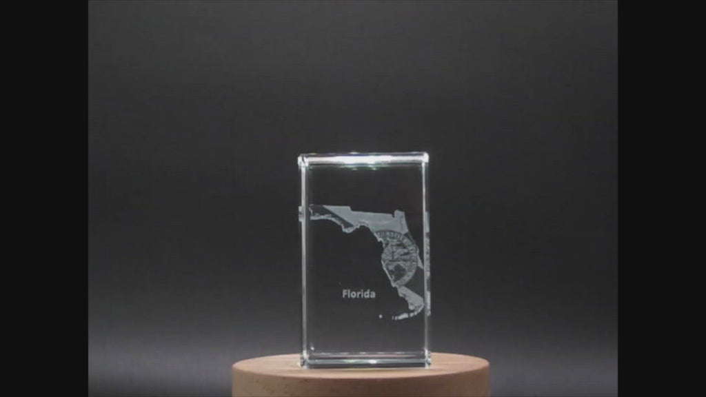 Florida 3D Engraved Crystal