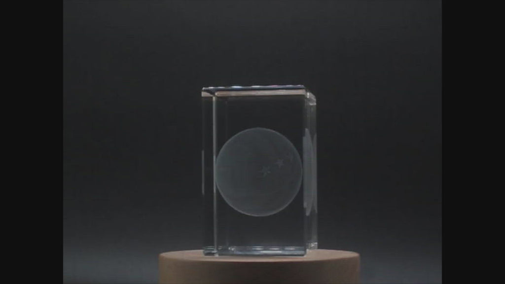 Ping Pong Ball 3D Engraved Crystal 