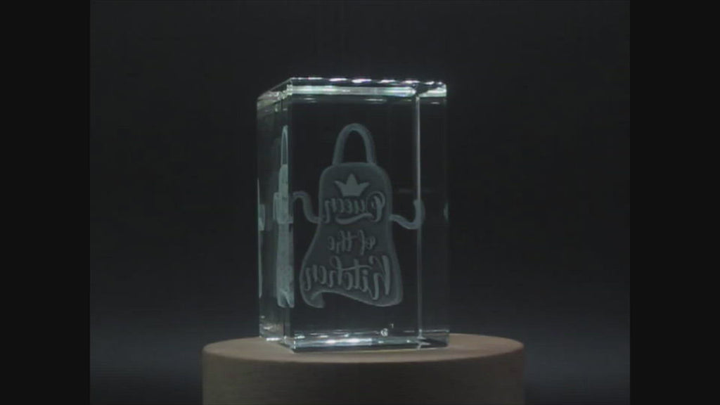 Queen of the Kitchen 3D Engraved Crystal 