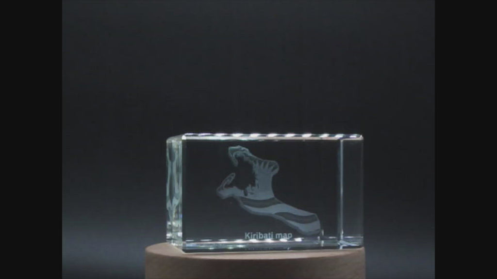 Kiribati 3D Engraved Crystal
