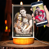 Personalized Photo Gifts Rectangle XL With LED Base A&B Crystal Collection