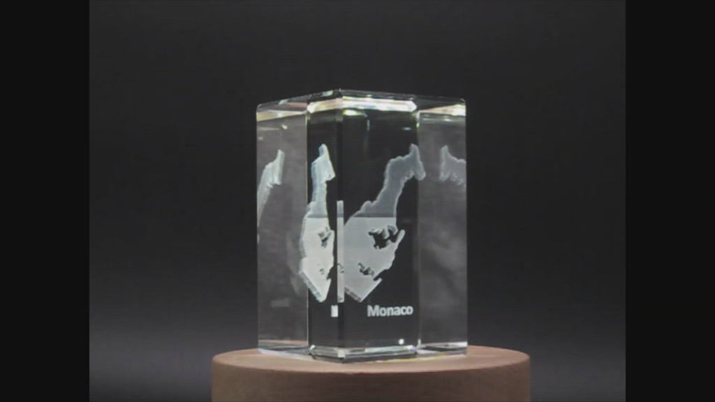 Monaco 3D Engraved Crystal 