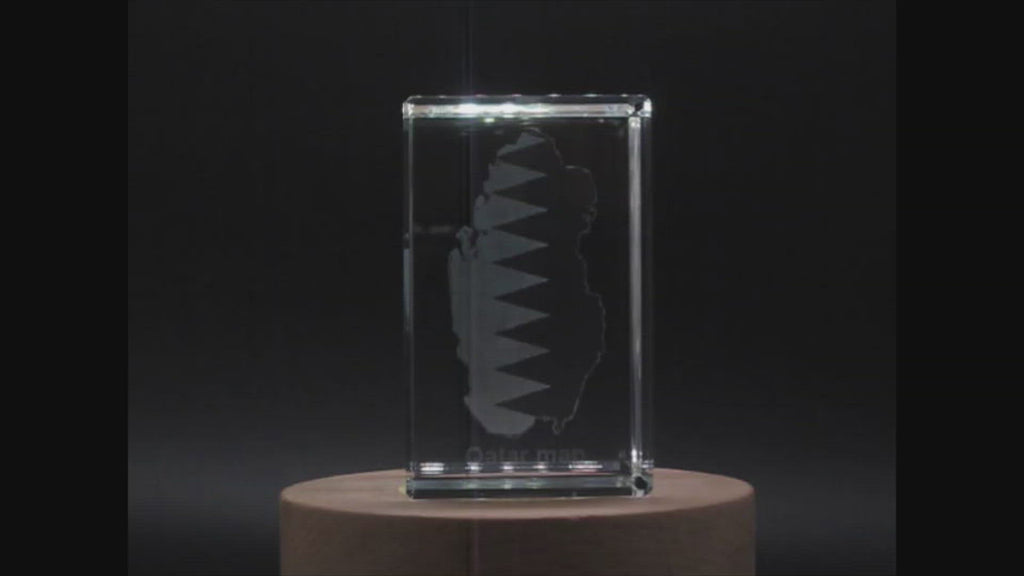 Qatar 3D Engraved Crystal 