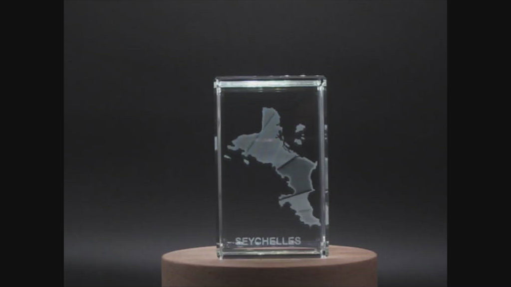 Seychelles 3D Engraved Crystal 