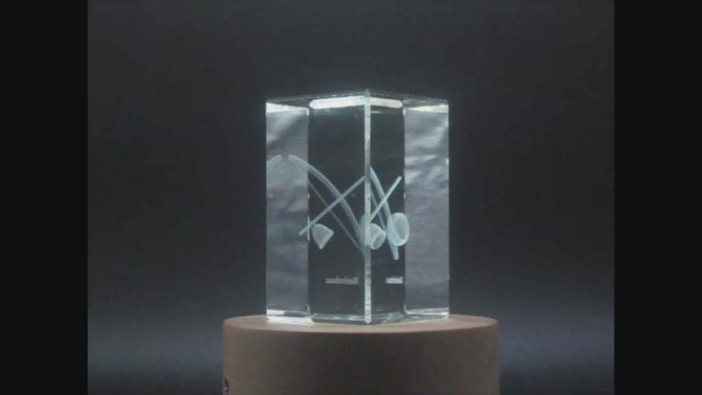 Berimbau 3D Engraved Crystal 