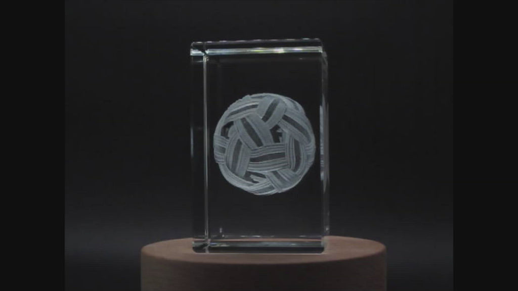 Sepak Takraw 3D Engraved Crystal