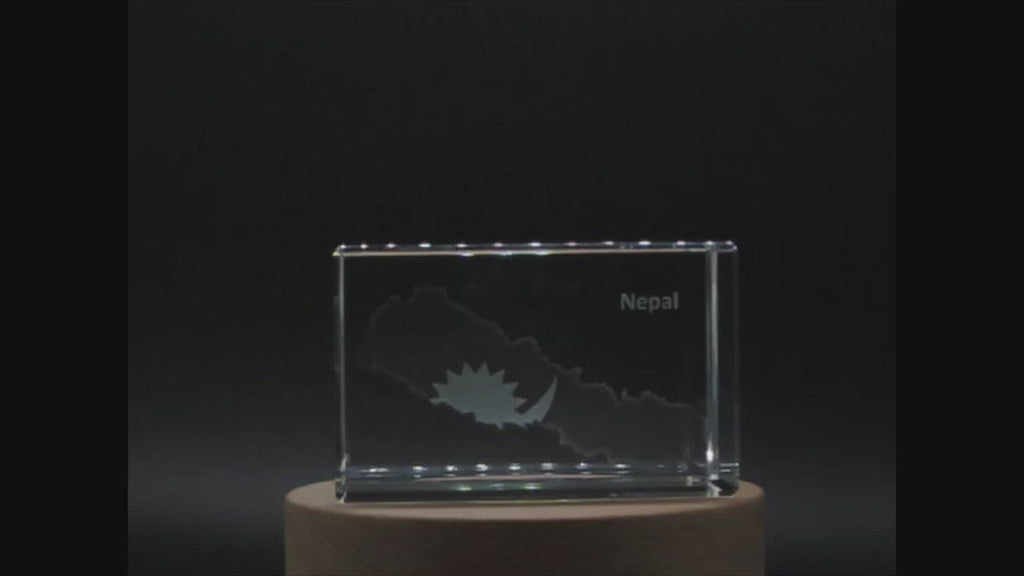 Nepal 3D Engraved Crystal