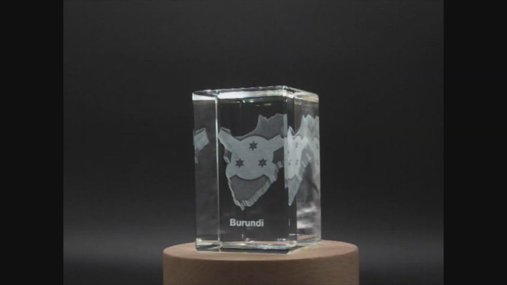 Burundi 3D Engraved Crystal 