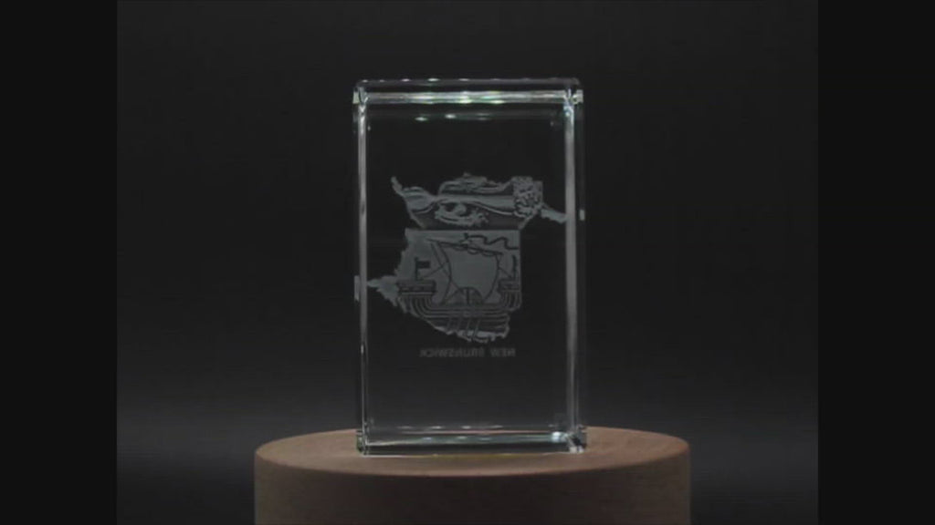 New Brunswick 3D Engraved Crystal