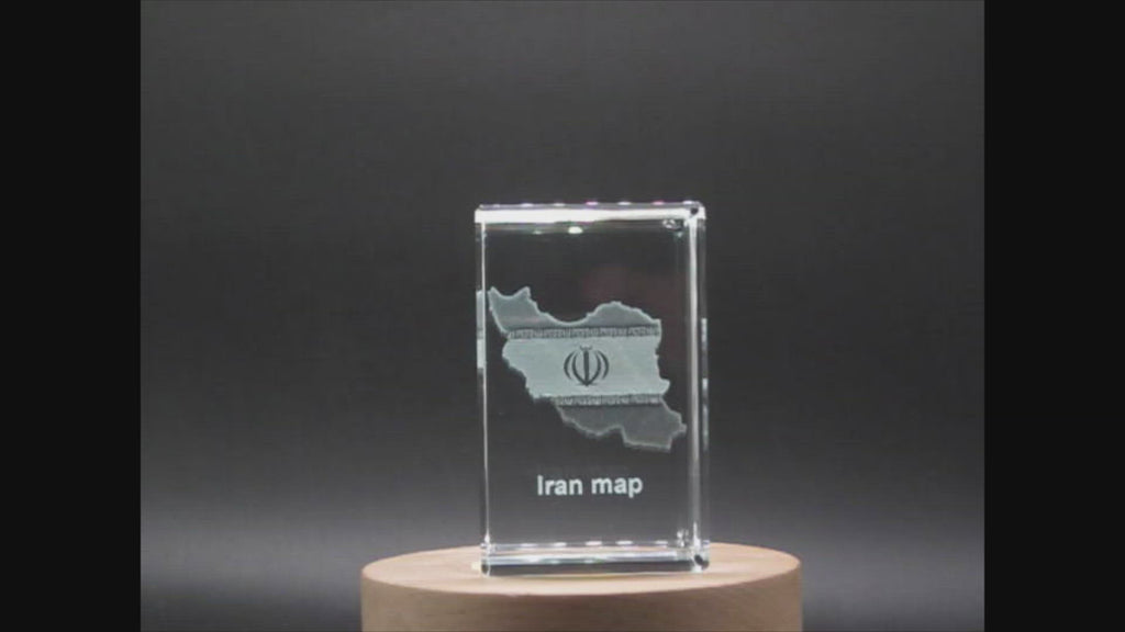 Iran 3D Engraved Crystal 