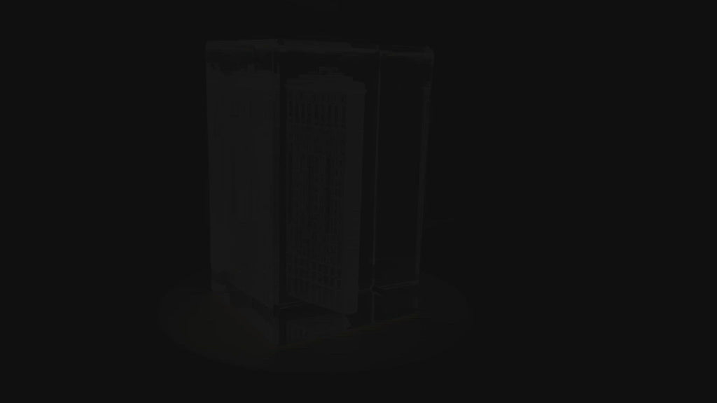 The Flatiron Building 3D Engraved Crystal 