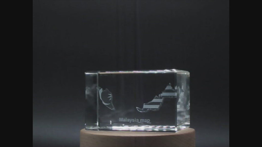 Malaysia 3D Engraved Crystal 