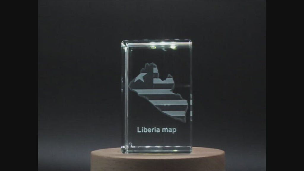 Liberia 3D Engraved Crystal 