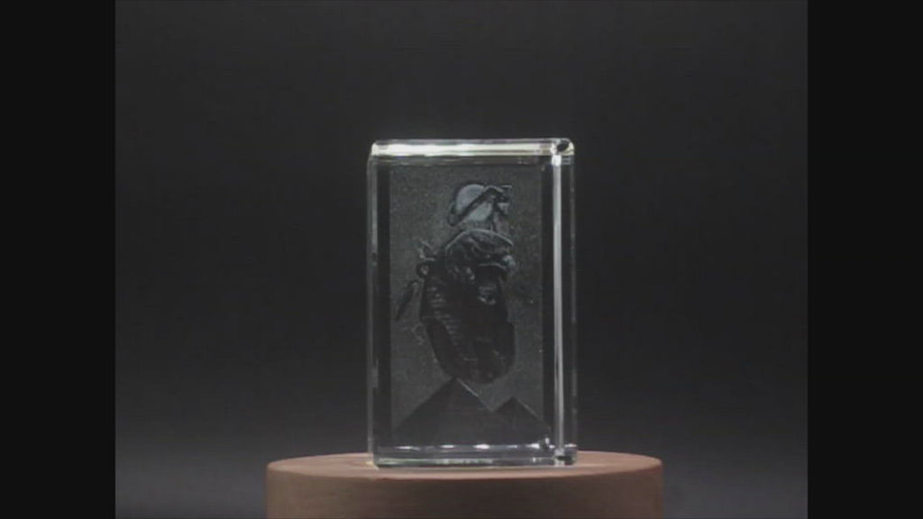 Ptah 3D Engraved Crystal 