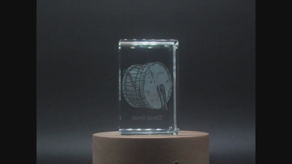 Davul 3D Engraved Crystal 