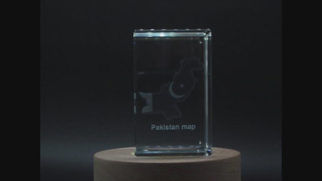 Pakistan 3D Engraved Crystal 
