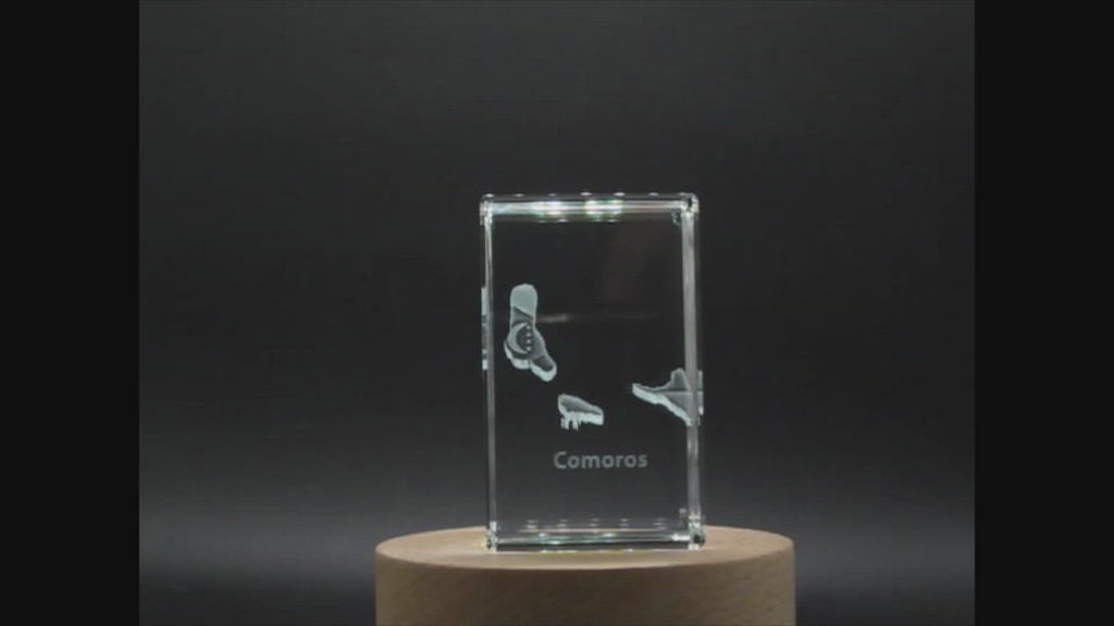 Comoros 3D Engraved Crystal 