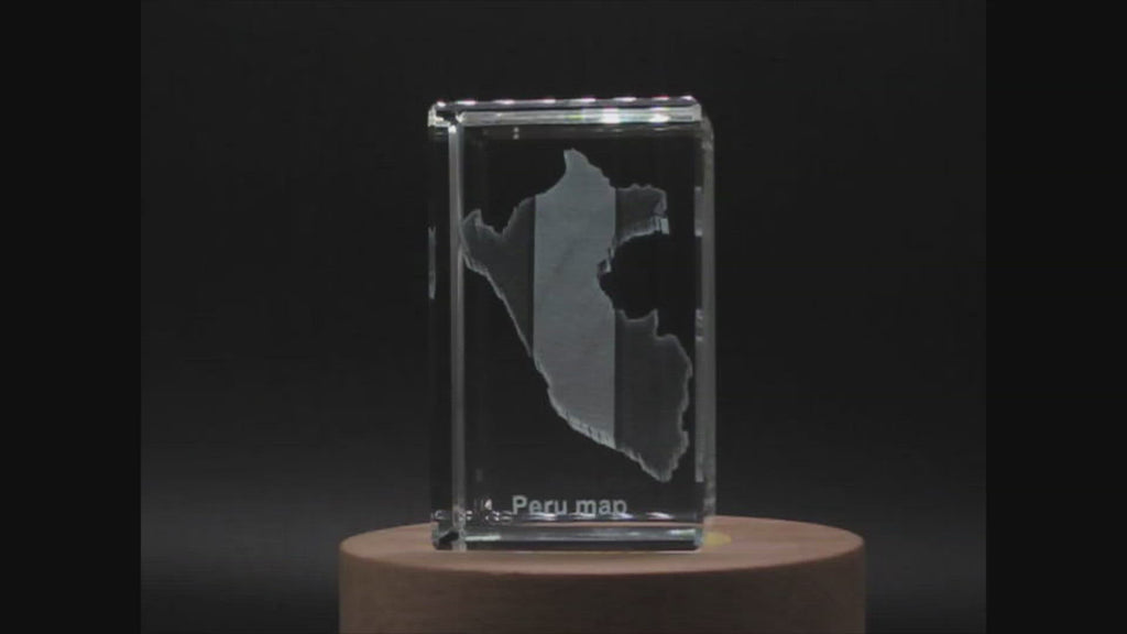 Peru 3D Engraved Crystal