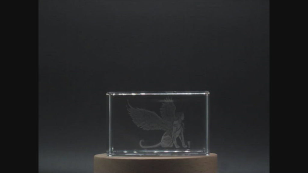Sphinx 3D Engraved Crystal 