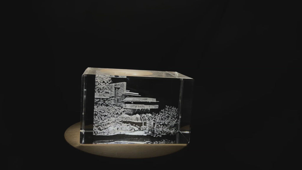 Fallingwater — Mill Run 3D Engraved Crystal
