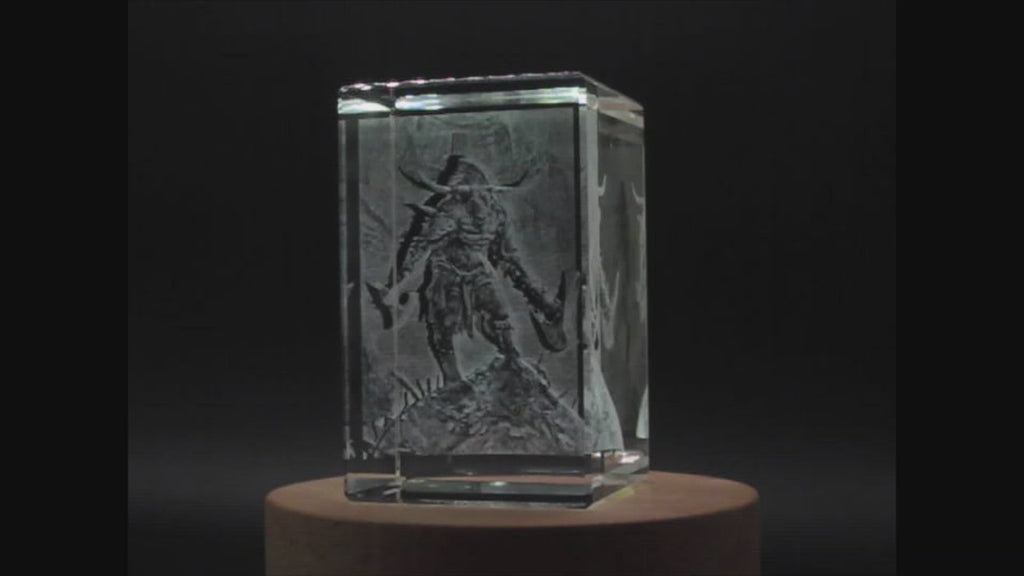Minotaur 3D Engraved Crystal 