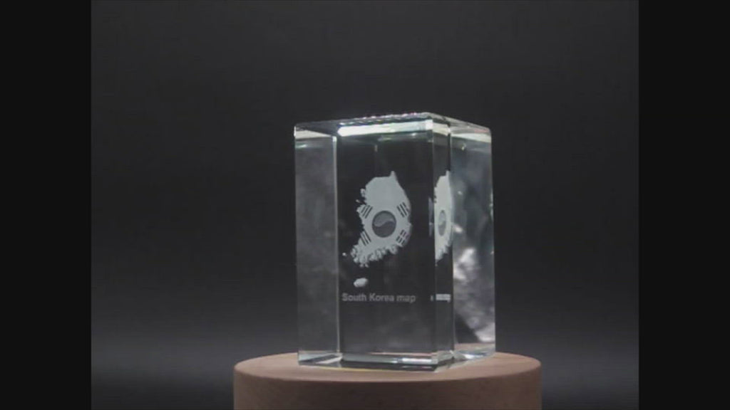 South Korea 3D Engraved Crystal 