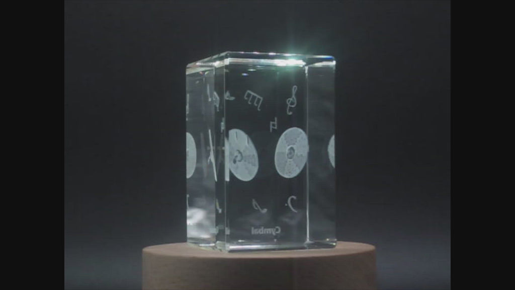 Cymbal 3D Engraved Crystal 
